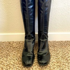 Franco Sarto black leather boots